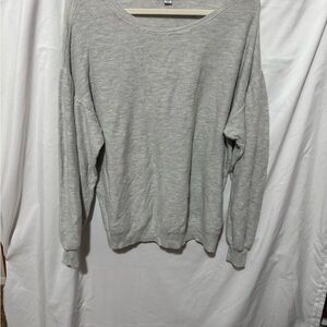 American Eagle Outfitters Light Gray Knit Top